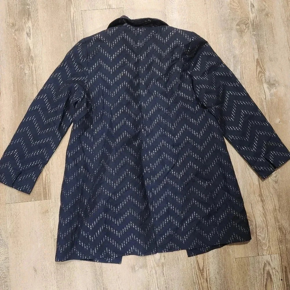 NWT Chico's Traveler's Chevron Jacket in Ink Combo - Picture 5 of 10